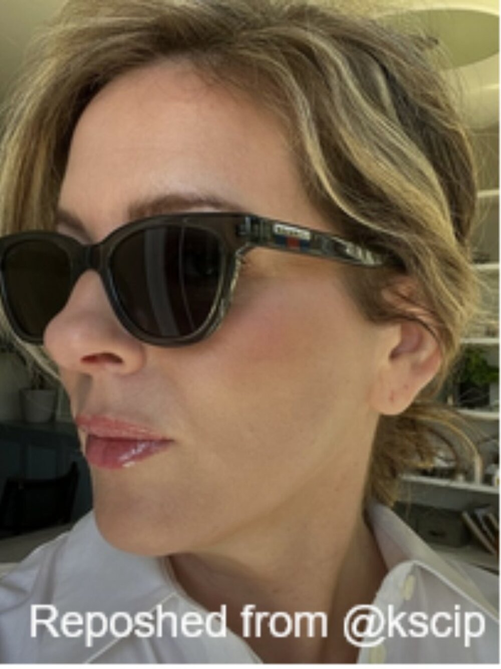 🩶NWT🩶 Gucci Sunglasses Grey with Navy/Red Accents - Unisex - Picture 6 of 6